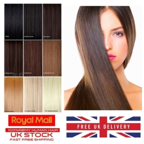 UK Stock 5A Quality 14"-24" Tape In Human Hair Extensions 30gr-70gr 31 Colors