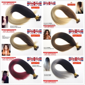 UK Stock OMBRE Double Drawn 100S 16"-22" Stick tip hair 1g/s human hair extensions